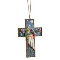 Jim Shore Heartwood Creek - Holy Family Cross Hanging Ornament
