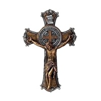 Joseph's Studio - St Benedict 2 Tone Cross 26cm