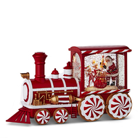 Lighted Water Lantern - Musical Peppermint Elves Water Train