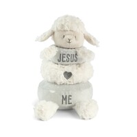 Demdaco Baby - Stackable Plush Pink Jesus Loves Me