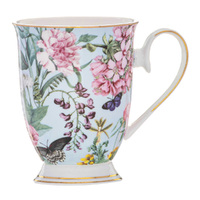 Ashdene Romantic Garden Footed Mug - Aqua