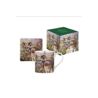 Ashdene Babies of the Bush Mug & Coaster Set - Kangaroo Joey