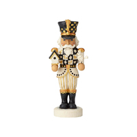 Jim Shore Heartwood Creek Black & Gold - Nutcracker with Birdhouse