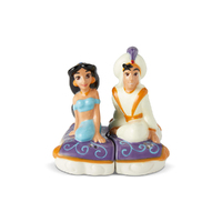 Disney Ceramics Salt and Pepper Shaker Set - Aladdin and Jasmine