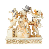 Jim Shore Disney Traditions - Mickey & Friends White Woodland Frosty Friendship Figurine