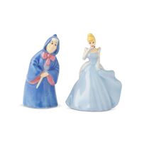 Disney Ceramics Salt and Pepper Shaker Set - Cinderella and Fairy Godmother