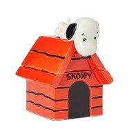 Peanuts Ceramics Cookie Jar - Snoopy On Top Of House 