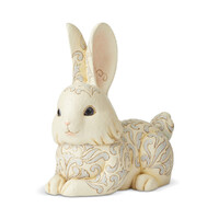 Jim Shore Heartwood Creek White Woodland - Bunny Garden Statue