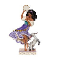 Jim Shore Disney Traditions - Hunch Back of Notre Dame Esmeralda & Djali - Twirling Tambourine-Player