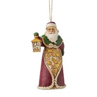 Jim Shore Heartwood Creek - Santa With Lantern Hanging Ornament