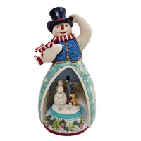 Heartwood Creek Classic - Snowman With Rotating Winter Scene