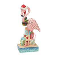 Jim Shore Heartwood Creek Coastal Christmas - Christmas Flamingo