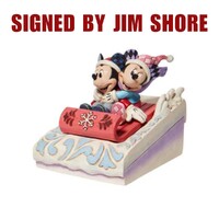 Jim Shore Disney Traditions - Mickey & Minnie Mouse - Sledding Sweethearts (Signed by Jim Shore)