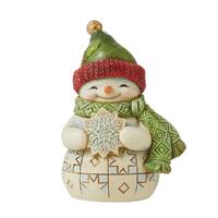 Jim Shore Heartwood Creek - Mini Snowman and Snowflake