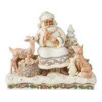 Jim Shore Heartwood Creek White Woodland - Santa with Animals