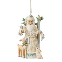 Jim Shore Heartwood Creek White Woodland - 2022 Santa Hanging Ornament