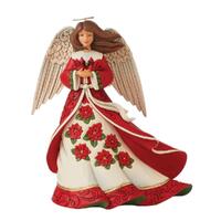 Jim Shore Heartwood Creek - Red Christmas Angel