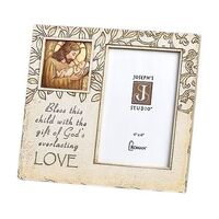 Joseph's Studio Baptism/Christening Photo Frame - Jesus Loves Me 4x6"