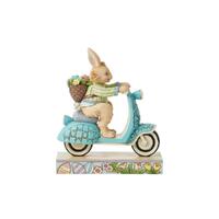 Jim Shore Heartwood Creek - Easter Bunny on Scooter