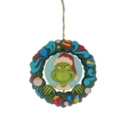 Dr Seuss The Grinch by Jim Shore - Grinch in Wreath PVC Hanging Ornament