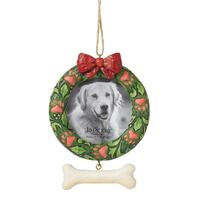 Jim Shore Heartwood Creek - Dog Pet Wreath Frame Hanging Ornament