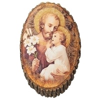 Joseph's Studio - St Joseph & Child Wood Plaque