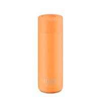 Frank Green Reusable Bottle - Ceramic 595ml Neon Orange Push Button Lid