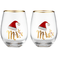 Joyful - Mr and Mrs Glass Tumbler 2 Pack