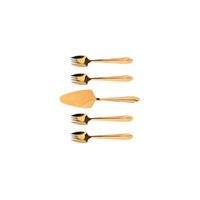 Splayd Cake Server And Splayd Rose Gold Set of 5