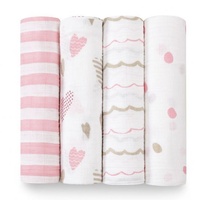 aden & anais Classic Swaddles 4 Pack - Heartbreaker