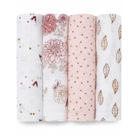 aden & anais Classic Swaddles 4 Pack - Dahlias