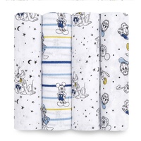 aden & anais Essentials Disney Swaddles 4 Pack - Mickey Stargazer