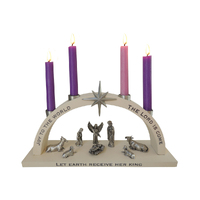 Advent Mini Nativity Candle Holder Set