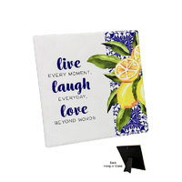 Amalfi Ceramic Plaque - Live Laugh Love