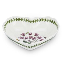 Portmeirion Botanic Garden - Scalloped Edge Heart Dish - 22cm Cyclamen