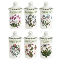 Portmeirion Botanic Garden - Herb & Spice Jars - (Set of 6) Mixed Motifs