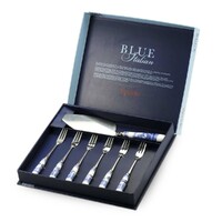 Spode Blue Italian - Cake Slice And Pastry Forks