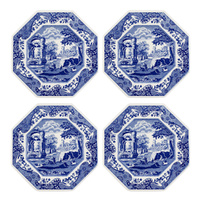 Spode Blue Italian - Octagonal Plate - 24cm (Set of 4)