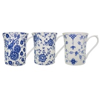 Queens by Churchill Blue Story Classic - Royale Mugs Set of 6