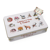 Banksia Red Shortbread Biscuit Tin - Australian 12 Days of Christmas