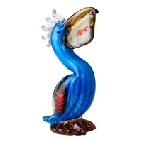 Zibo Glass Ornament - Pelican with Fish