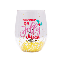 Splosh Christmas 2024 - Christmas Jolly Stemless Wine Glass