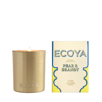 Ecoya Holiday Collection Goldie Candle - Pear & Brandy