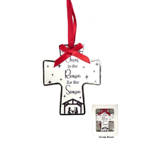 Cross Ornament - Jesus Is The Reason For The Season