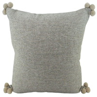 NF Living Pompom Cushion - Grey 50x50cm