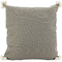 NF Living Pompom Cushion - Mocha 50x50cm