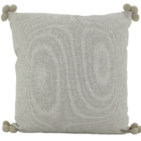 NF Living Pompom Cushion - Beige 50x50cm