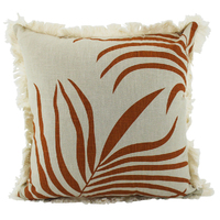 NF Living Fringed Cushion - Orange Calliope 45x45cm