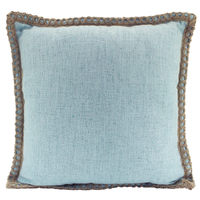 NF Living Linen Jute Cushion - Sky 50x50cm