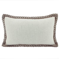 NF Living Linen Jute Lumbar Cushion - Beige 30x50cm